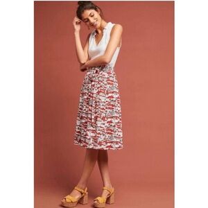 Anthropologie Porridge Getaway Santorini Greece Skirt - XS